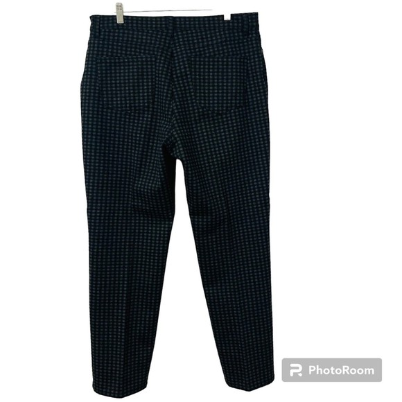 Gloria Vanderbilt Amanda Ponte Jean Pants Women’s 16 Plaid Check Black Gray - Picture 2 of 12